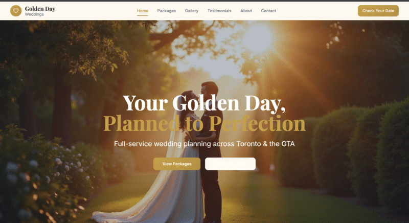 Golden Day Weddings – Your Perfect Toronto & GTA Wedding Experience