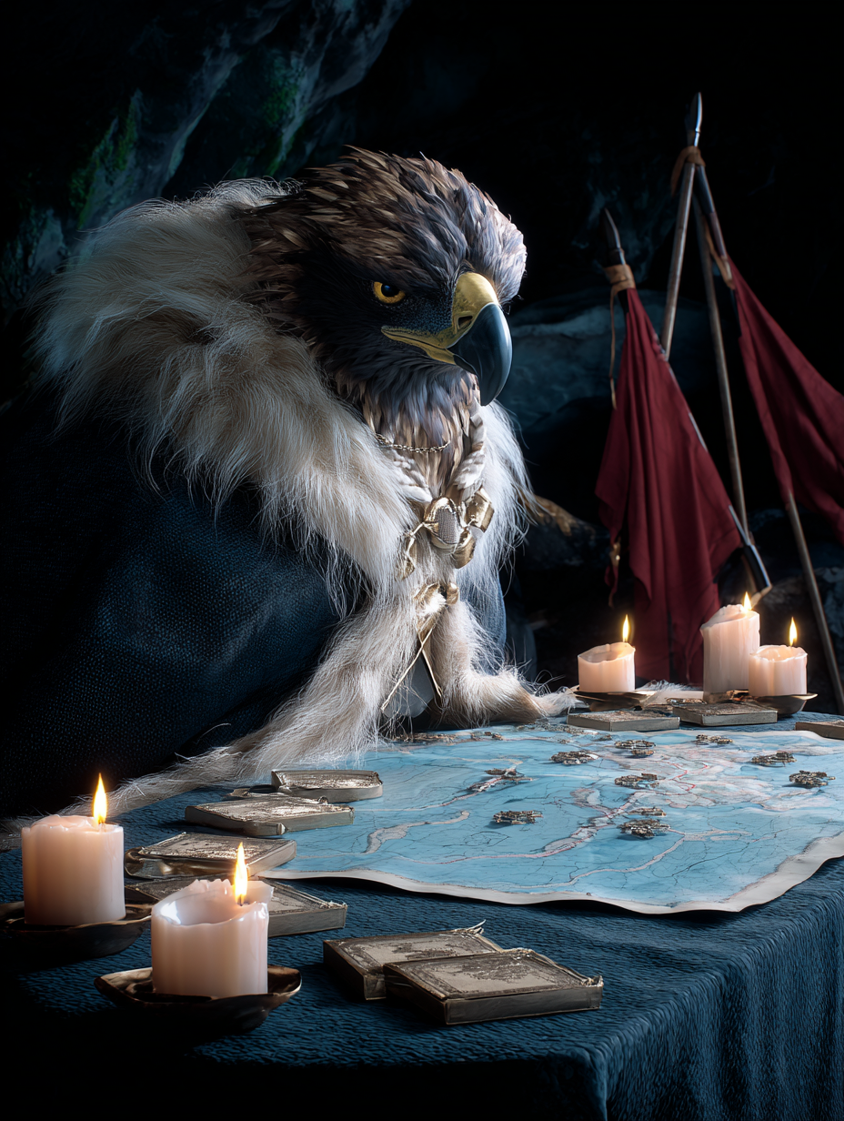 The Alliance of Eleven – Guardians of the Forgotten Realms | Fantasy Character Illustrations (11 PNG/JPG) 8 The-Eagle-Strategist