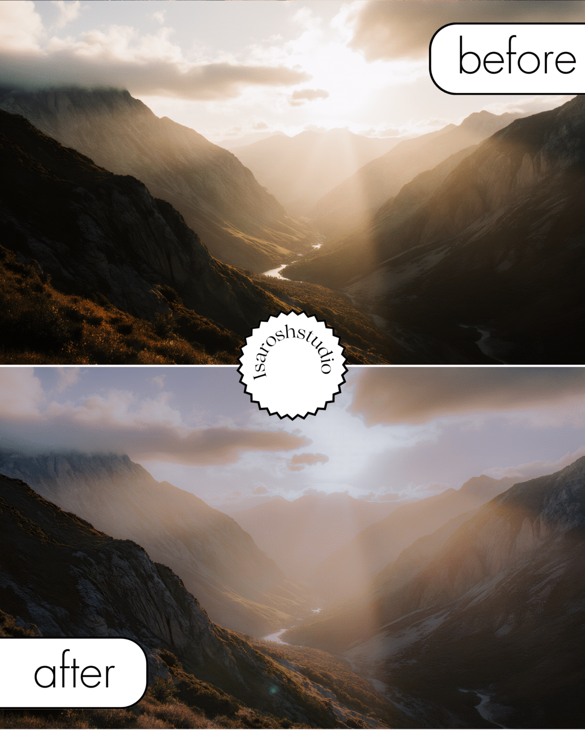 Calm mountain lake with fog and pine trees – nature relaxation.