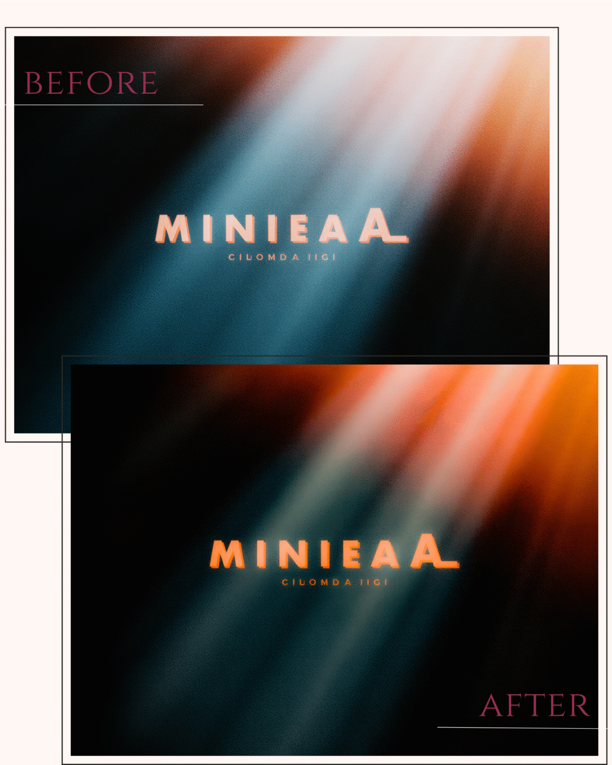 Abstract cinematic light burst with golden rays – poster style.