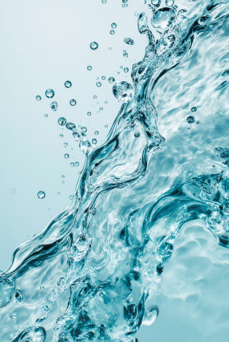 Flowing blue liquid wave in abstract design.